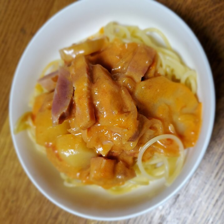 ベーコン&じゃがいも&玉ねぎのパスタ